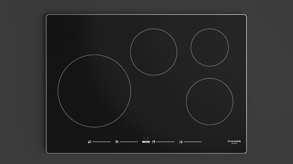 30 Induction Cooktop With Brushed Aluminum Trim Fulgor