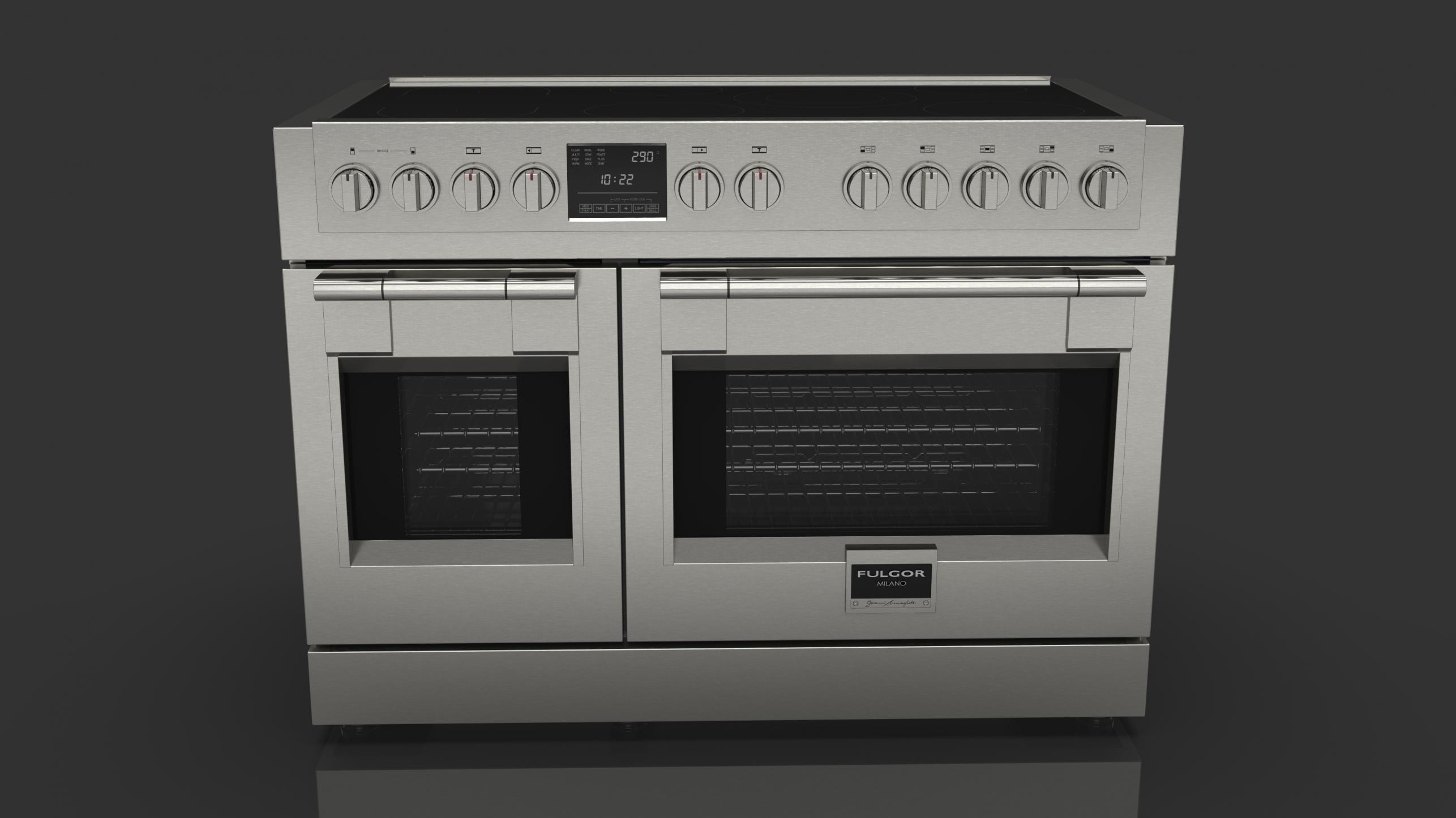 48 induction range double oven