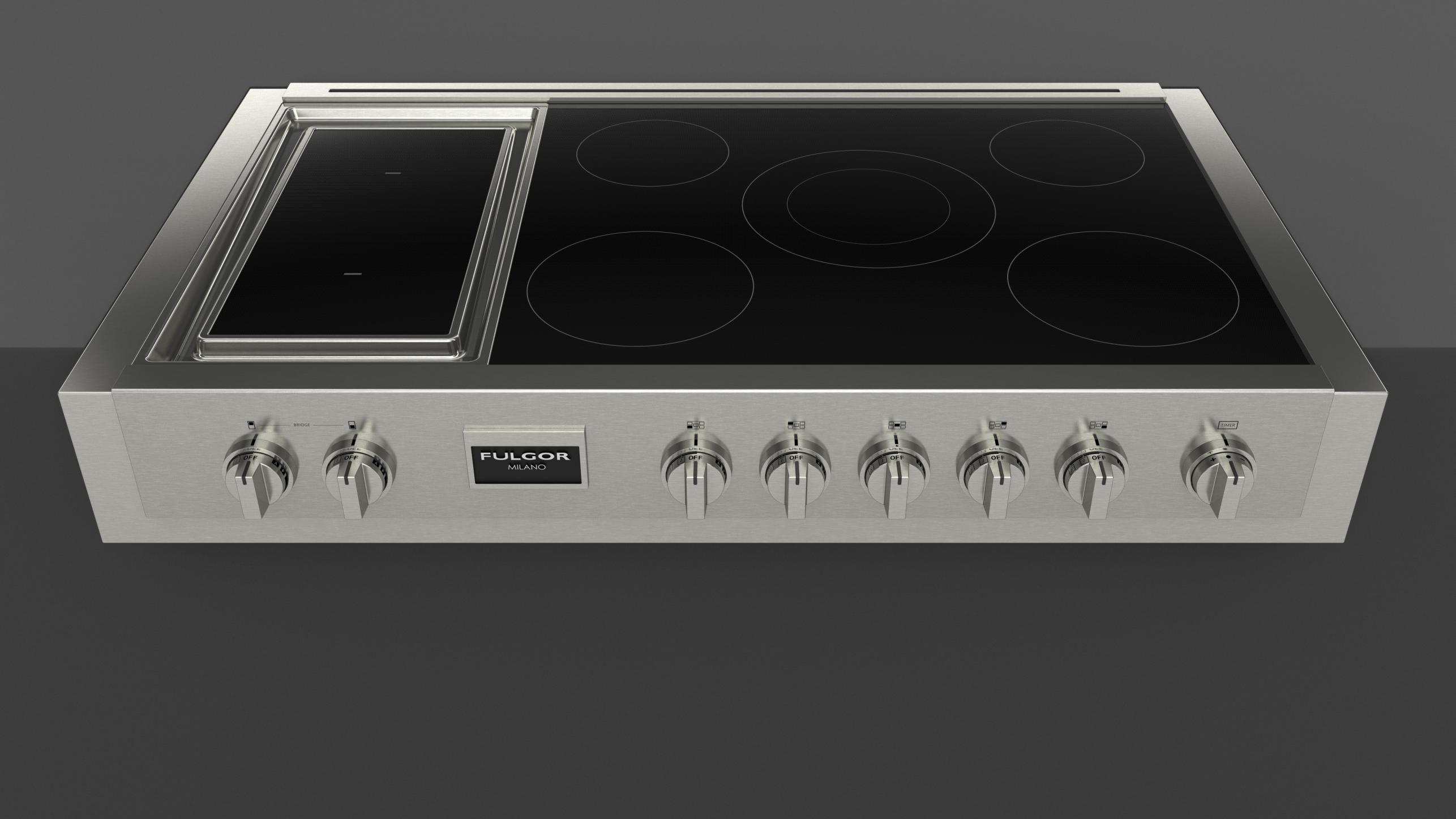 induction range with griddle