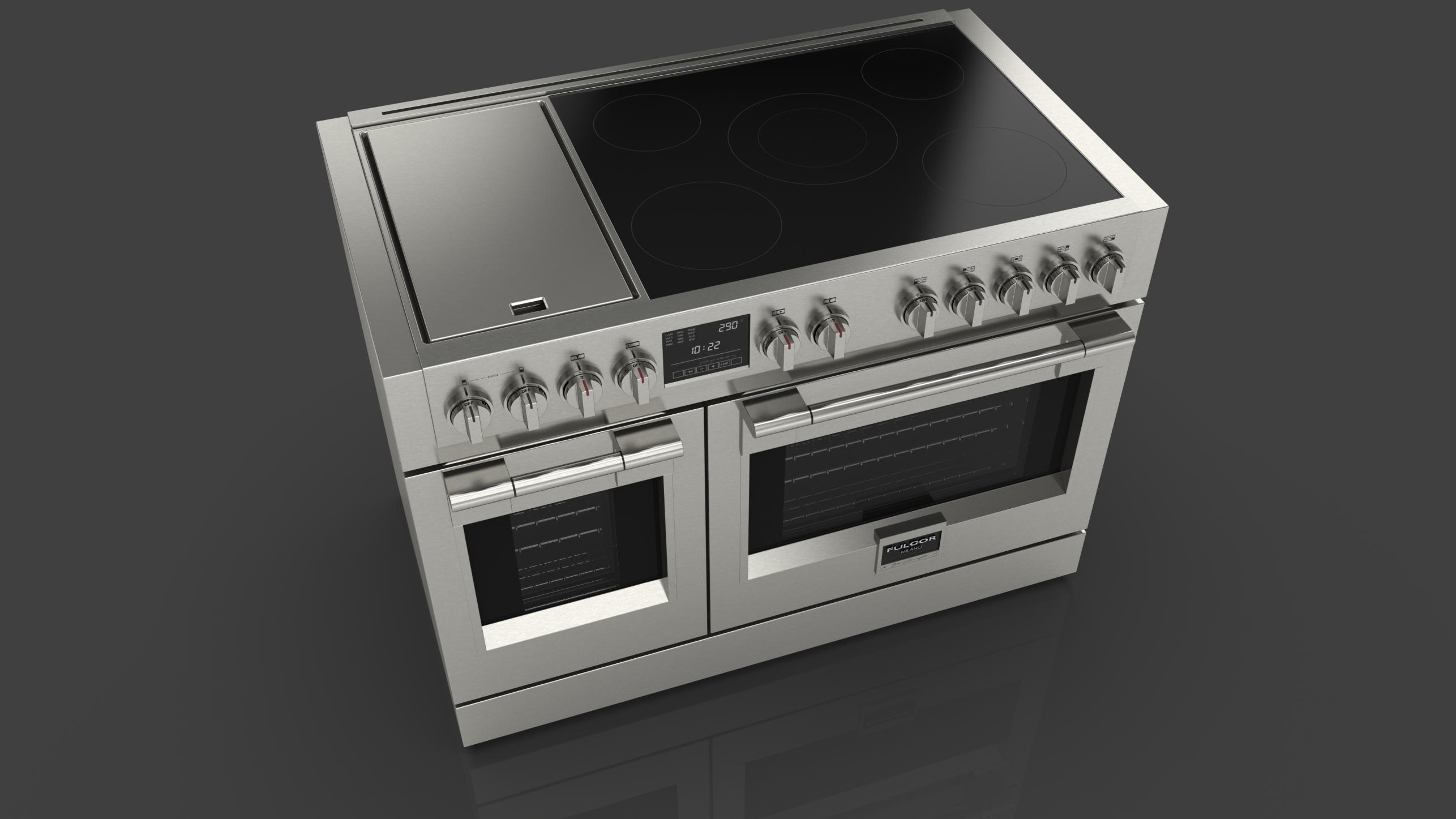 induction range with griddle